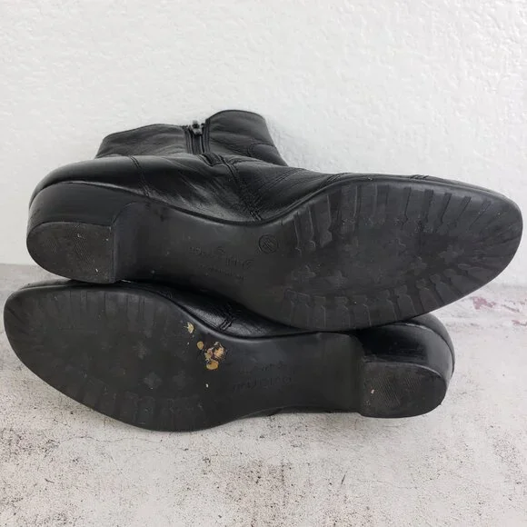 Paul Green Munchen Boots Black Leather Ankle Booties size US 7 - Picture 11 of 13
